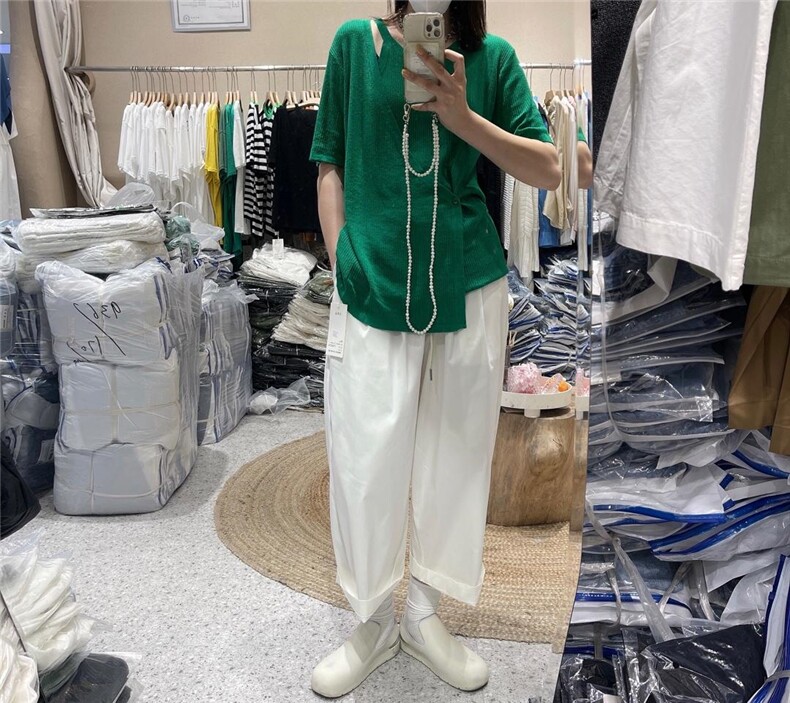 宽松冰丝面料针织衫，女装，艾曼拉