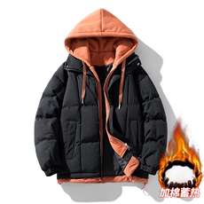三防面料抖音品质10W件假两件卫衣加厚棉衣外套棉服BM888特P98，男装棉衣，电商A486