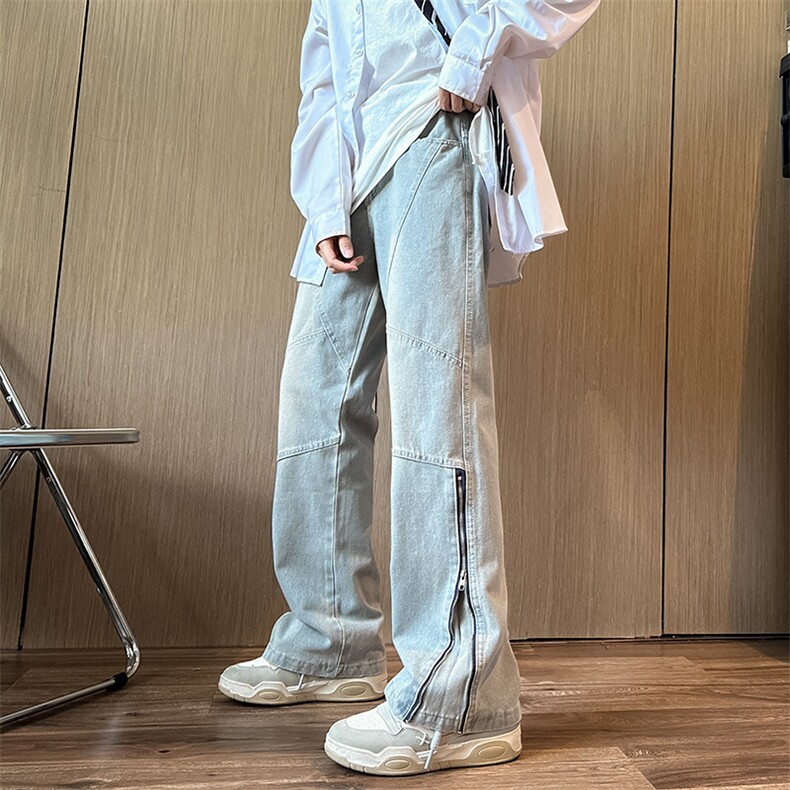 牛仔男长裤复古高街宽松百搭水洗牛仔裤N0776-P50,男装牛仔裤,星座308B-2