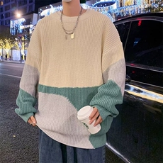 美式街头设计感圆领毛衣男慵懒风休闲针织衫M9971P40，男装针织衫/毛衣，星座1116-2