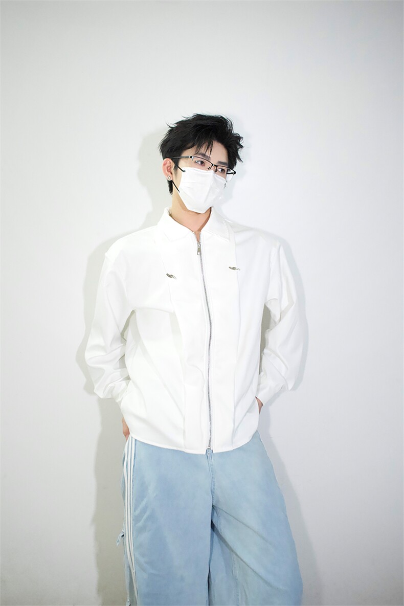 cleanfit解构衬衫外套机车美式休闲打底时尚潮流拼接设计衬衫P55,男装T恤,电商B319