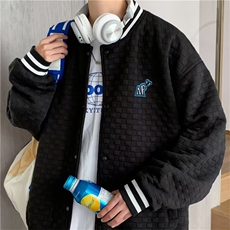 春秋高级运动外套ins潮牌港风夹克华夫格棒球服男秋季W3764-P58，男装夹克，星座512-2