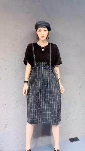 【现货】新款欧货假两件连衣裙，两色ML，女装连衣裙，AT(2F)