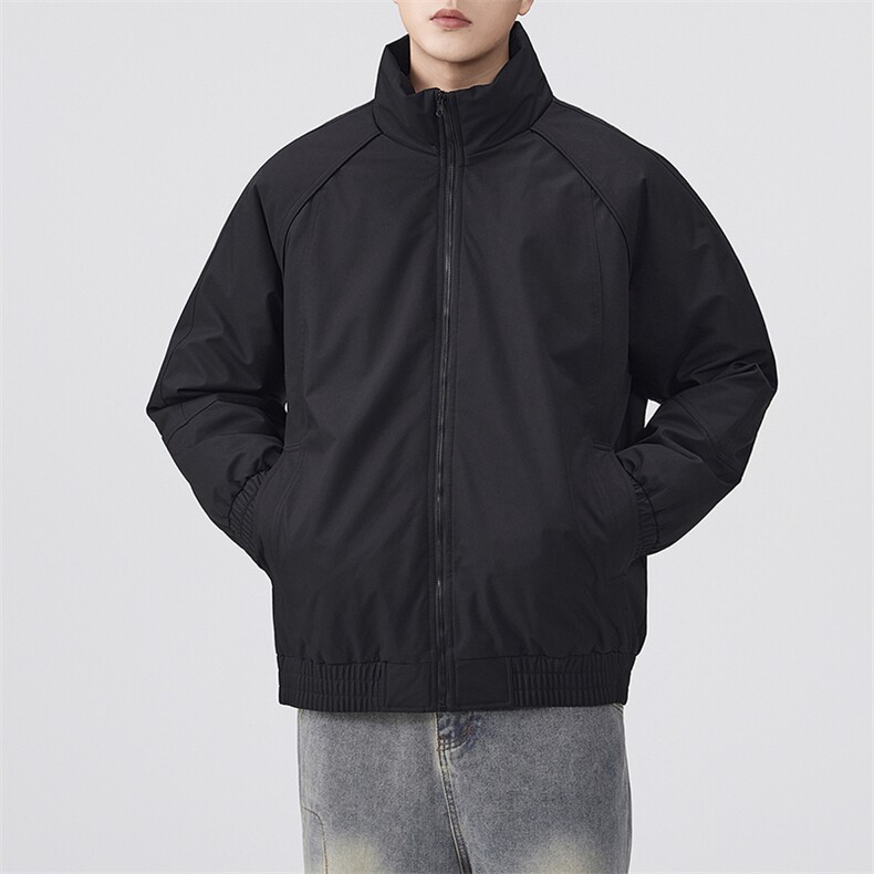 现货美式高街休闲夹克冬季三防立领纯色户外工装加厚棉服外套,男装夹克,电商A486
