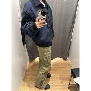【有货】cleanfit藏青短款外套男美式高街飞行员夹克P15CC-特P55图片