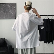 100纯棉好品质港风宽松百搭t恤男短袖破洞半袖体恤WT04-P25，男装T恤，电商A426-1(原A430-1)