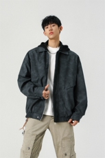 春季皮衣美式潮牌青少年百搭夹克情侣春装外套XZ102B-1-JK2565P85，男装皮衣，星座102B-1