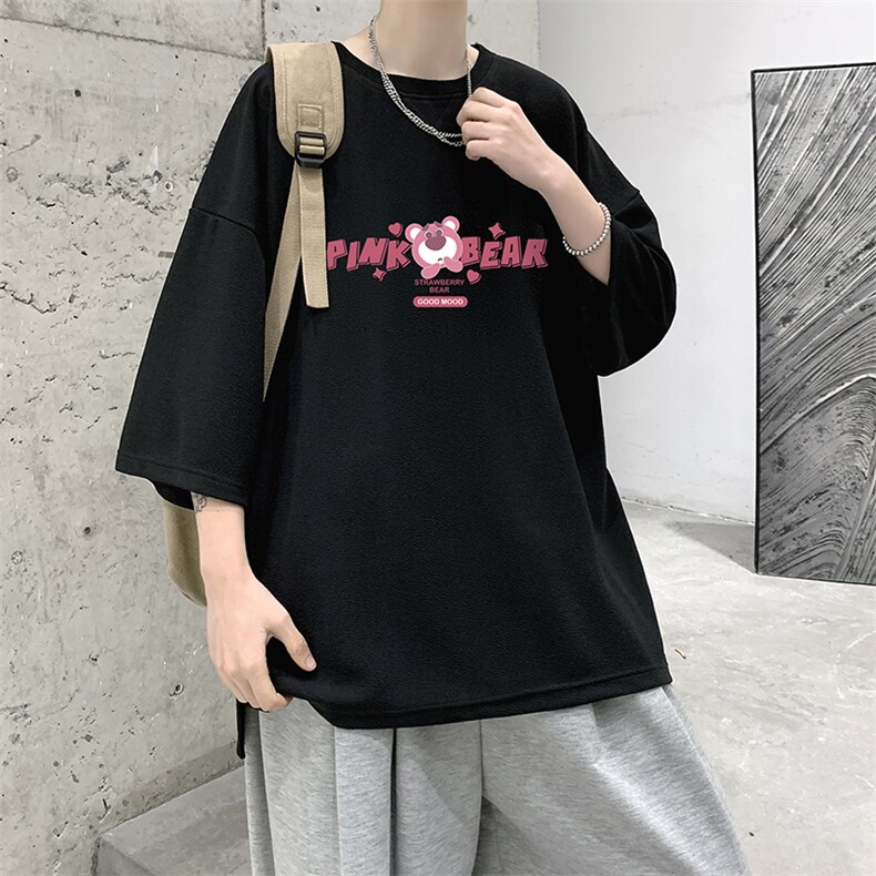 春夏季七分袖t恤男大码五分袖男短袖中袖Q11229-P30,男装T恤,电商A040