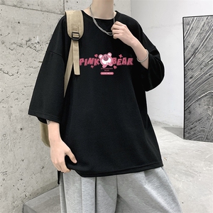 春夏季七分袖t恤男大码五分袖男短袖中袖Q11229-P30