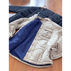 网图高品棉衣防泼水绗缝压格棉服宽松廓形休闲外套男女A1039-P88，男装棉衣，星座1505