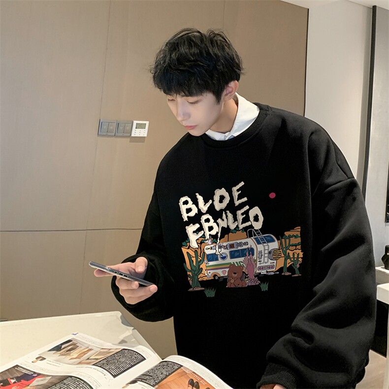 抖音供货、复合重磅360克现货圆领卫衣宽松D223A-YL2323-特P28,男装卫衣,电商019-1