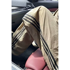 春夏季织带三条杠直筒户外运动裤透气速干宽松休闲裤男KZY10，男装休闲裤，星座1116A（原606A-3）