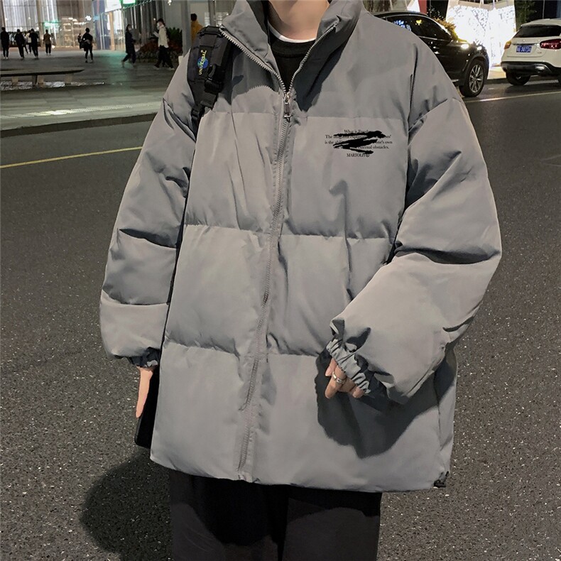 港风夜景冬款宽松字母印花百搭立领棉服A247-MY2102特批60控99,男装棉衣,电商A247