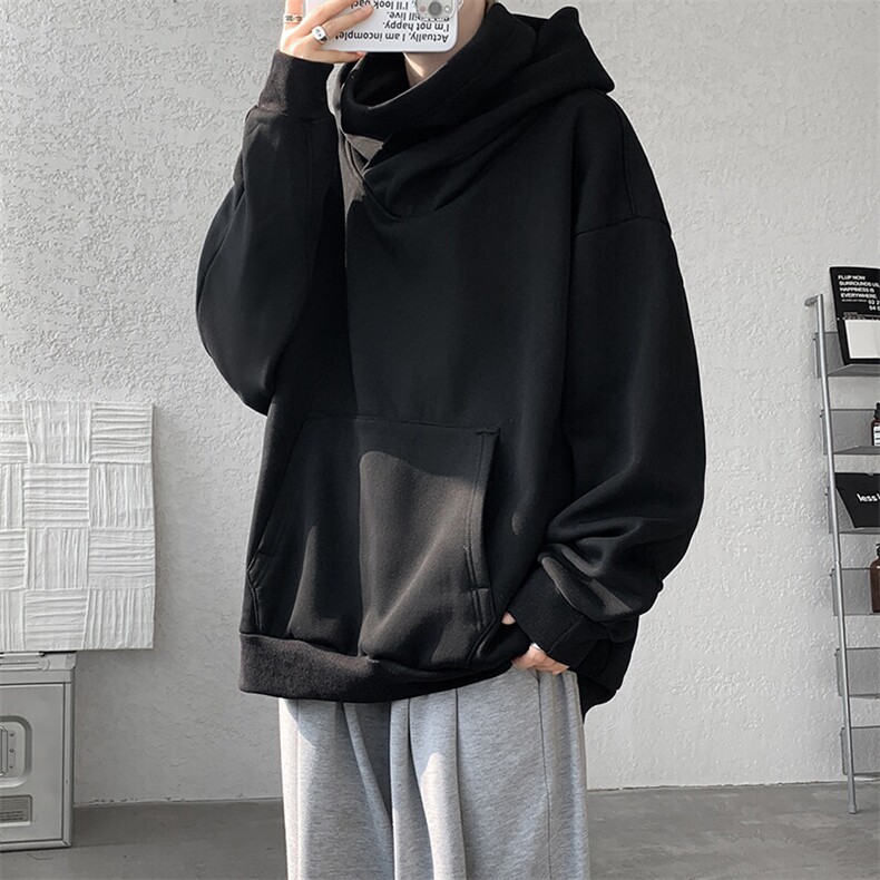 8XL-M刺客美式机能风外套高领连帽卫衣男加绒加厚上衣WY14P68控88,男装卫衣,电商D206-1