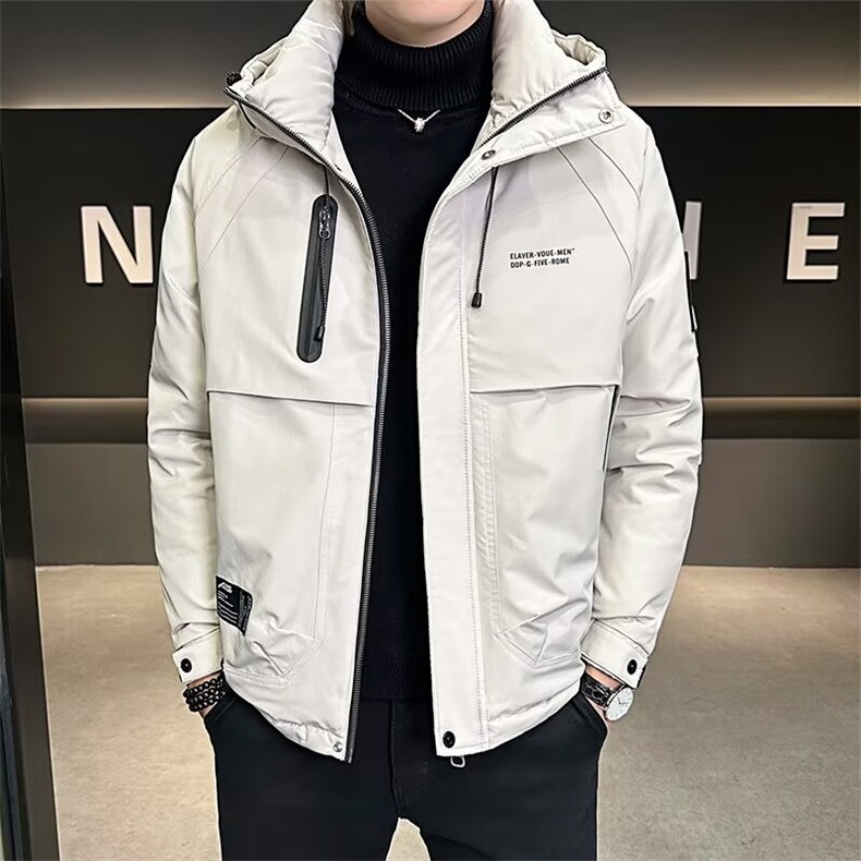W10495-P70网图现货百搭连帽保暖休闲大口袋冲锋衣外套工装夹克,男装夹克,星座1608