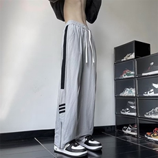早秋新款美式高街宽松休闲裤男裤脚拉链设计速干裤M539-P40，男装休闲裤，星座1109-3