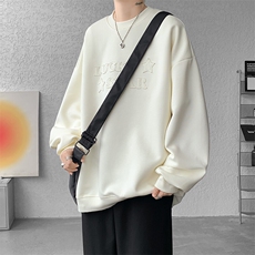 现货WY10089-P50华棉卫衣重磅360G阔版宽松大码情侣卫衣外套，男装卫衣，电商A059