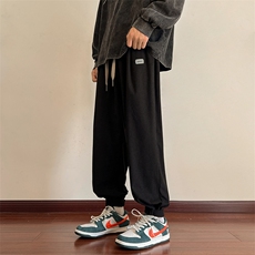 HQ1294-TP45灯芯绒裤子男拼接hiphop潮牌运动裤秋季束脚休闲长裤，男装休闲裤，电商A102