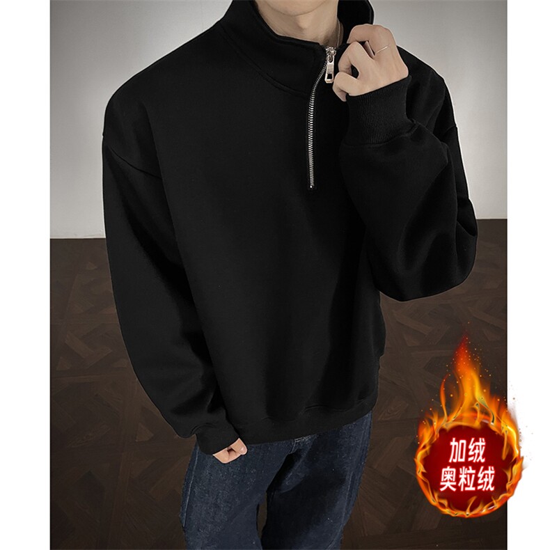 加绒奥粒绒重磅boxy500克品质短宽套头圆领男 RH5320JR-P52图片