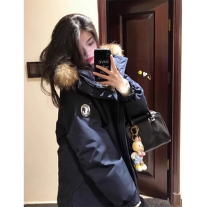 毛领加厚羽绒棉服女2025年冬新款韩版休闲宽松学生保暖外套图片