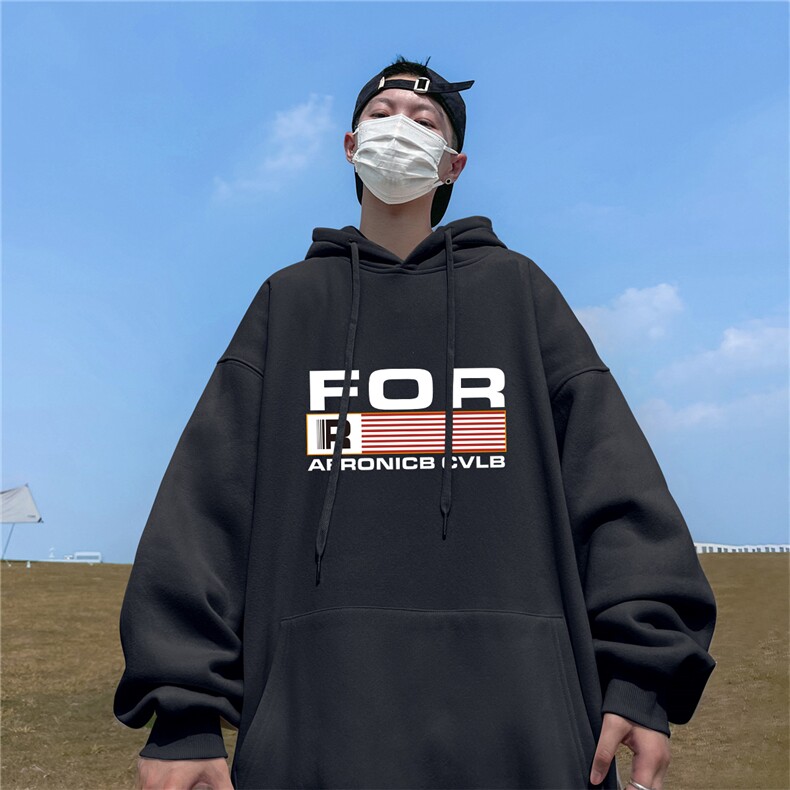 ！秋季重磅宽松大码港风FOR印花连帽卫衣LW124-特p35,男装卫衣,星座508（原C305）