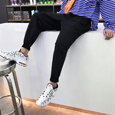秋ins风直筒裤男情侣束脚休闲裤多袋宽松工装裤923/P55（65），男装休闲裤，星座1506-1