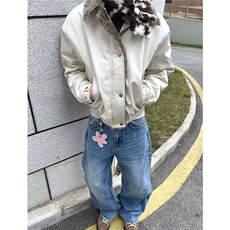 冬季美式高级感恒温暖绒毛领拼接棉服夹克保暖加厚D517特P90，男装夹克，电商A335-1（原A458）