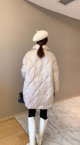 芊芊细羽9205款羽绒服M、L、棱形格衔线一手长，不挑人穿,女装羽绒服,芊芊细羽