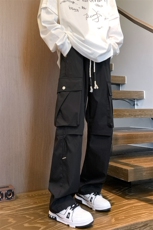 春夏新款美式高街工装裤男户外机能冲锋裤直筒休闲长裤2307特P39，男装休闲裤，电商C305A