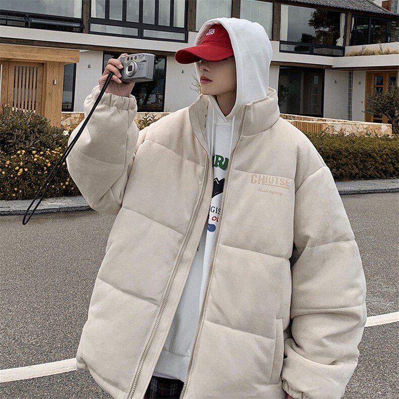 美式麂皮绒潮牌加厚棉服（烧花工艺）XZ609-WT8601-P130-控168,男装棉衣,星座609