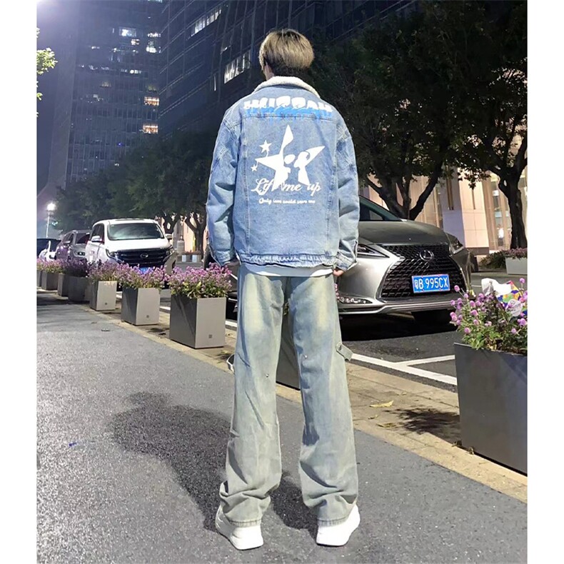 自家图，黄泥牛仔裤男微喇叭设计感绑带水洗做旧裤子-KZA44-P63,男装牛仔裤,星座1007（原301D）