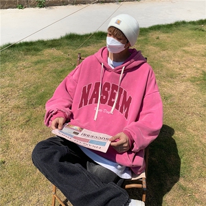 加绒新款港风宽松连帽套头卫衣X5685-常规P70控88-加绒P80控98图片