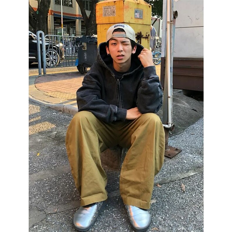 JY483-P68美式重磅短宽水洗做旧连帽卫衣,男装卫衣,星座1501-3