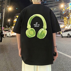 T837大码宽松纯棉运动圆领体恤衫oversize短袖T恤男重磅T，男装T恤，星座304A-1