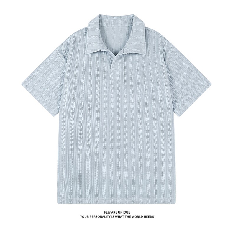 老钱风polo衫X7084-TP2548夏季新款休闲麦穗纹透气翻领短袖,男装T恤,电商A102