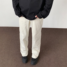 黑白两色微喇叭牛仔裤男春秋季美式复古高街休闲长裤子D021/P48，男装牛仔裤，电商B381-2