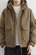 羽绒服2025秋冬季外套男潮流休闲百搭工装外套高端白鸭绒，男装羽绒服，星座914
