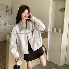 新品拼接短外套2C117-1830P160K258，女装短外套，2C117