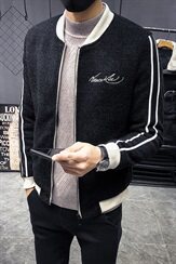 加绒加厚蜈蚣纱刺绣韩版修身夹克外套C301-JK68-P115，男装夹克，电商C301