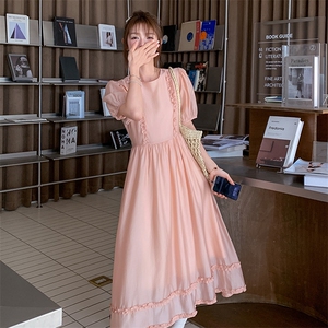 气质淑女粉色连衣裙2C317A-8512-P135-K195图片