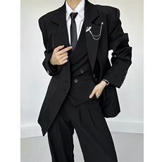 CP1224-P45西装马甲背心潮流时尚新款简约流行原宿马甲外套，男装背心/马甲，电商B323A