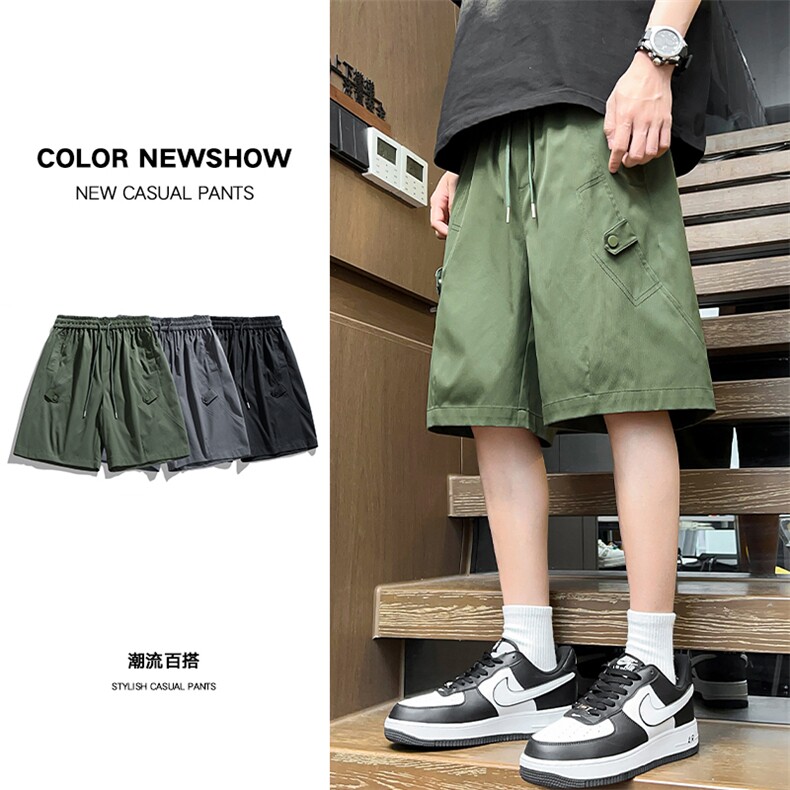 现货 夏季工装短裤男ins潮牌休闲百搭潮流痞帅五分裤D02513-P43图片