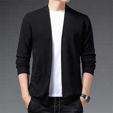 BBS6036男式2023秋季新款西服针织开衫西装领商务休闲男装P72，男装针织衫/毛衣，电商B360
