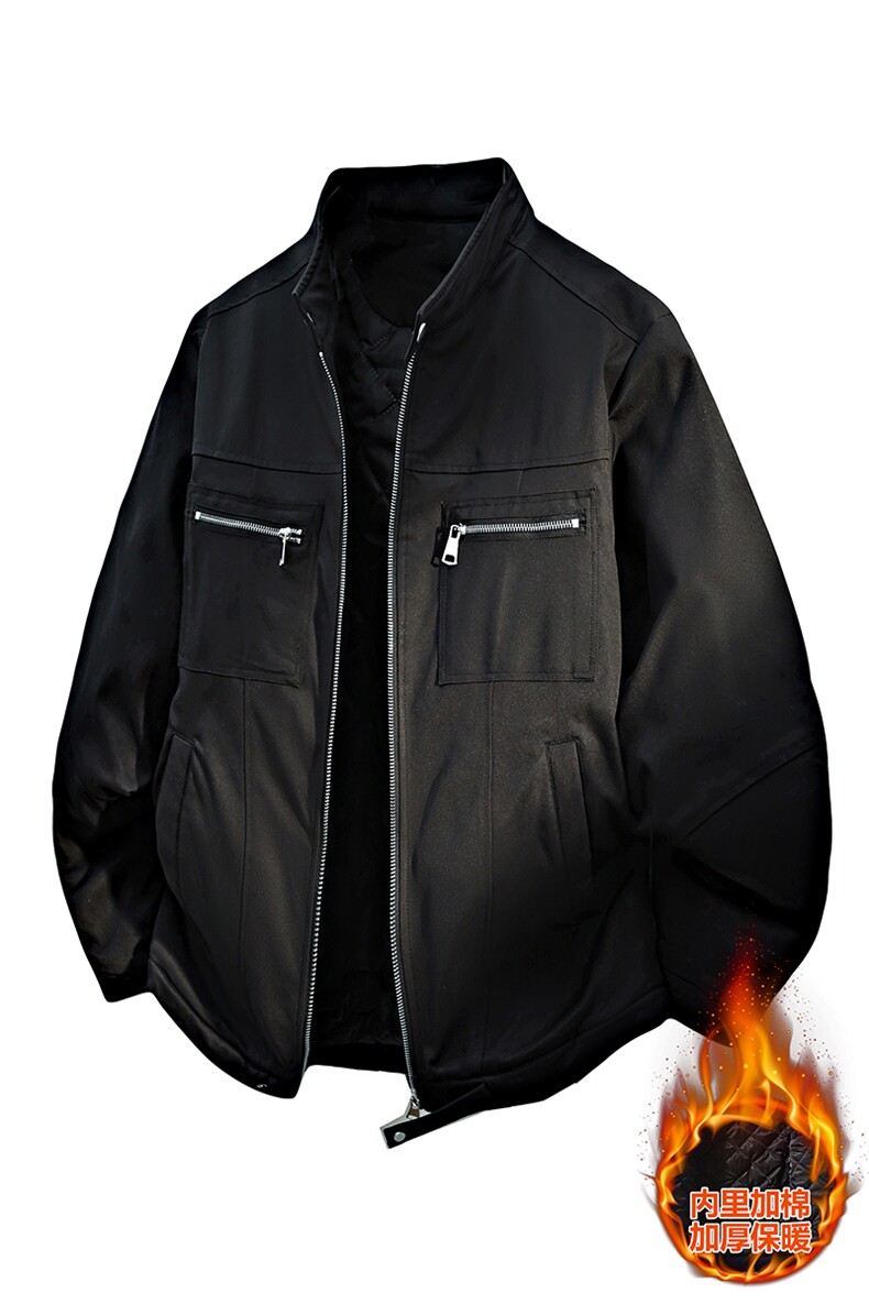 主推工装飞行夹克冬加棉立领棒球服外套A436-807-P85128,男装夹克,电商A436