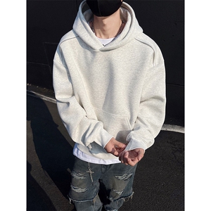 重磅boxy短款全棉450克拉链连帽卫衣短宽套头外套男 RH5307-P50图片