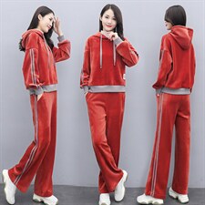 2025秋冬季时尚休闲运动套装连帽两件套，女装运动套装，凯瑟曼