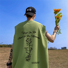 华夫格背心直播高品质重磅220克玫瑰花印花HB7126-P25控38，男装背心/马甲，星座508（原C305）