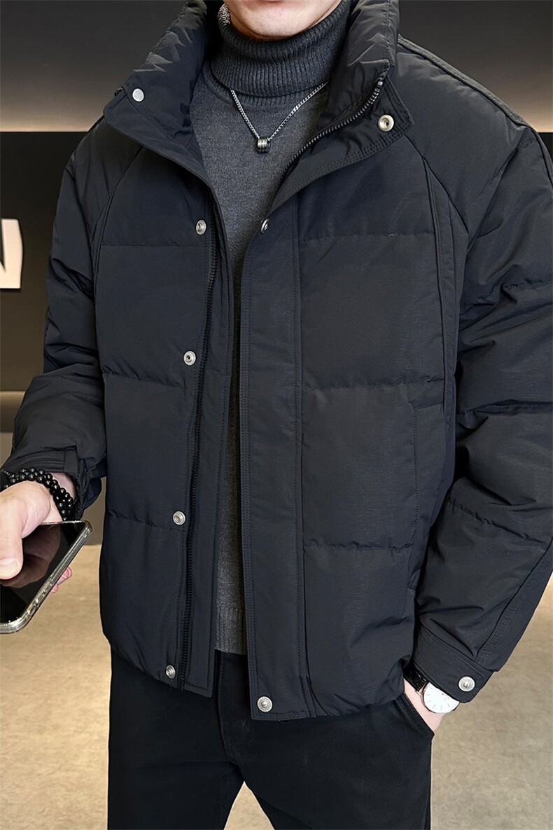 冬季店主风新款立领标羽绒服男短款保暖羽绒外套YR25101-P198,男装羽绒服,电商A237