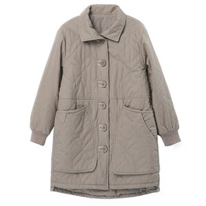 2023冬季新款中长款休闲棉袄外套保暖舒适棉服外套，女装棉衣/棉服，独衣靓