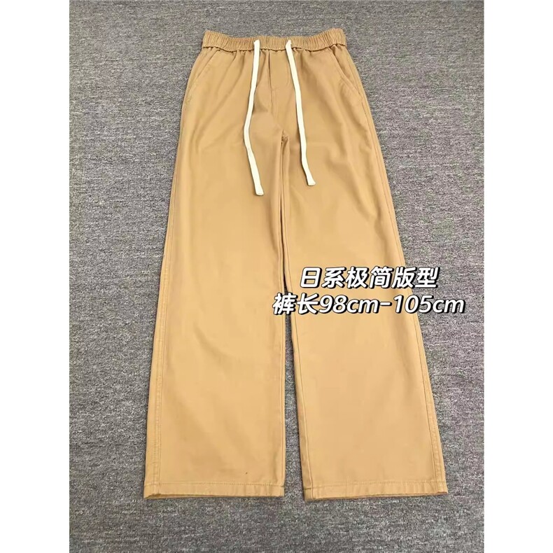 W11057-P38特批网图现货新款复古纯色直筒休闲裤工装纯棉长裤,男装工装外套,星座1608